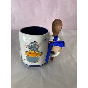 Rae Dunn x Disney Pixar Ratatouille Chef Wooden Spoon Stirrer Mug Bon Appetite
